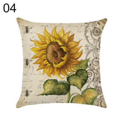 

Sunflower Double-sided Digital Printing Pillow Case Cushion Cover Office Decor