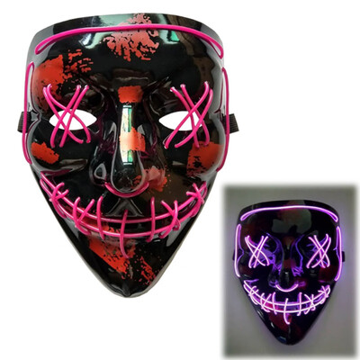 

Halloween Mask LED Light Up Party Masks Fluorescent Fake Luminous Party Masks Festival Cosplay Costume Glow In Dark