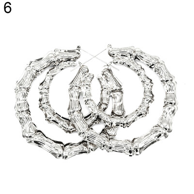 

Fashion Women Bamboo Joints Triangle Heart Earrings Party Statement Jewelry Gift