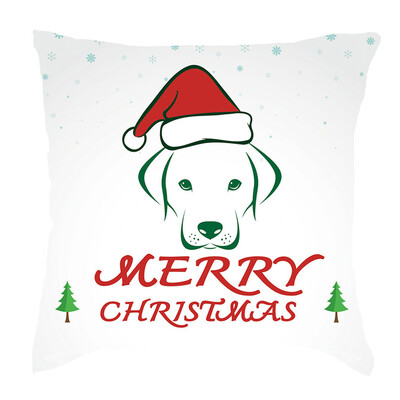 

Tailored Merry Christmas Short Plush Pillowcase Sofa Pad Set Home Decoration 18x18 Inch