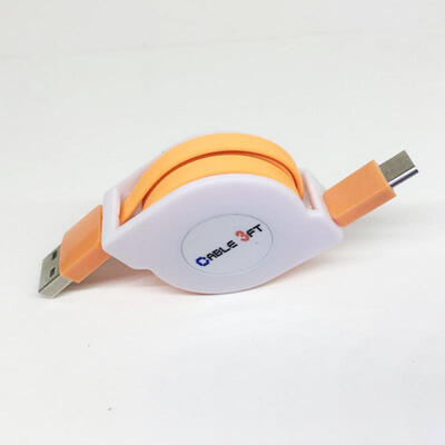 

USB C Cable 1m33ft Tangle-free Flat Retractable Type C Charging Cable For Galaxy S10S9S8 S8 MacBook IPad Pro 2018