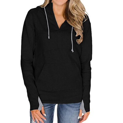 

Starmoon Womens Autumn Long Sleeve Hoodie Sweatshirt Pockets Hooded Pullover Tops Blouse