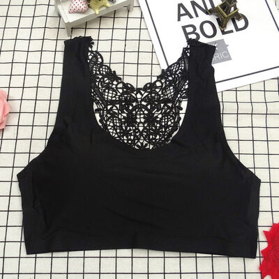 

Seamless Lace Padded Bra Womens Beauty Back Tube Tops Ladies Bra