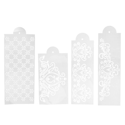 

4pcs Template Mold Baking Tool Princess Lace Cake Cupcake Cookie Stencil