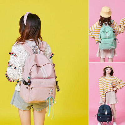 

Girl Backpack School Bags Women Shoulder Bag Rucksack Canvas Travel Satchel