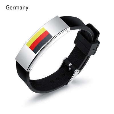 

2018 Football World Cup Flag Pattern Sports Bracelet Men Fans Personality Wrist Ornament