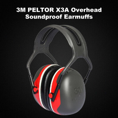 

1Pc 3M PELTOR X3A Overhead Soundproof Earmuffs Noise Reduction Earmuffs 28dB NRR Adjustable Headband Comfortable for Shooting Indu
