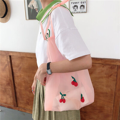 

Tailored Women Cherry Fashion Portable Bag Casual Simple Student Shoulder Messenger Bag