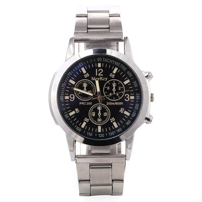 

Mens steel belt watch fake three eyes MCYKCY Geneva quartz watch custom