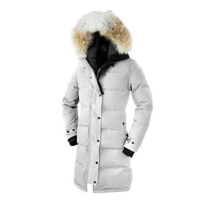 

2018 Women Fashion Overcoat Goose Shelburne Parka Winter Coat Goose Down Feather Jacket Coyote Fur Collar for Lady