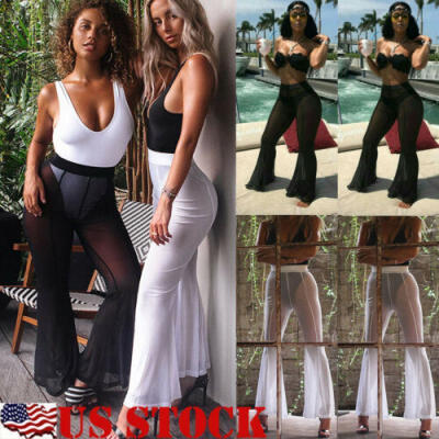 

Women Sexy Beach Mesh Sheer Bikini Cover Up Swimwear Bathing Pants Trousers Sale