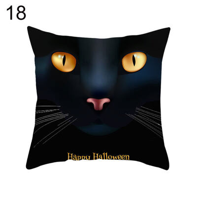

Halloween Pumpkin Ghost Bat Trick or Treat Cushion Cover Pillow Case Sofa Decor