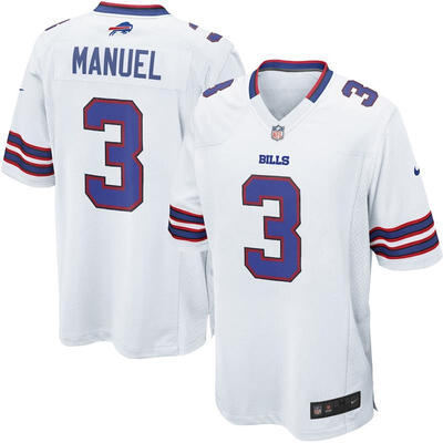 

Mens Football Jersey Buffalo Bills EJ Manuel White Game Jersey