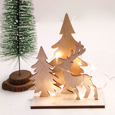 

1Set Wood Crafts Christmas Santa Claus&Snowman Wooden Ornaments For Home Decor