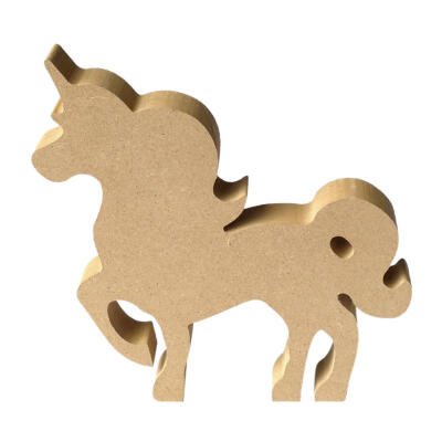 

6pcs Wooden Horse DIY Cutout Craft Tags Home Decor Ornaments Party Supplies