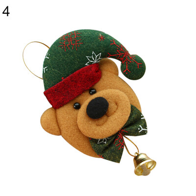 

Christmas Tree Santa Snowman Elk Bear Ornament Hanging Pendant Bell Decoration