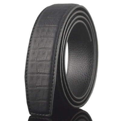 

Crocodile pattern new mens belt strap automatic buckle leather belt without buckle LY3207