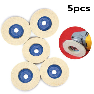 

5pcs 100mm 4 Inch Wool Buffing Angle Grinder Wheels Felt Polishing Disc Pads Set