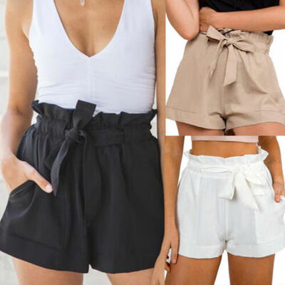 

Women High Waisted Floral Casual Summer Beach Short Hot Pants Ruffle Mini Shorts