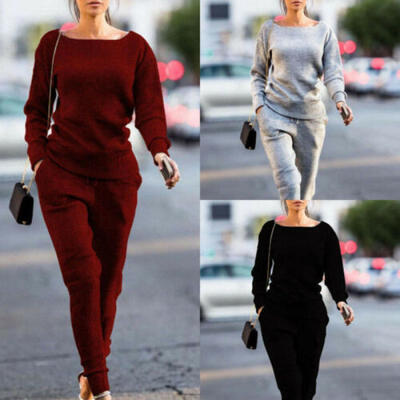 

AU Women Tracksuit Hoodies Sweats Sweatshirt Pants Sets Sport Wear Casual Suit