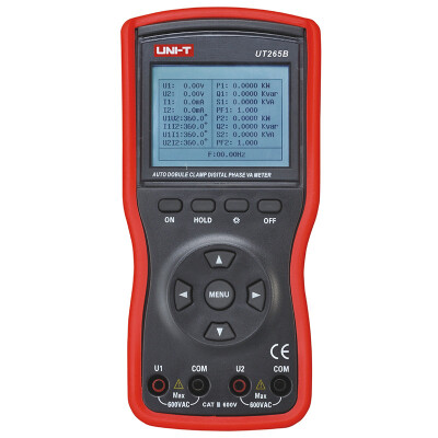 

UNI-T UT265B Auto Double Clamp Digital Phase Meter VA Volt Ammeter Power Factor Tester Power Meter wFRS-232 & LCD Backlight