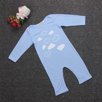

Kid Baby Boys Girls Cute Cloud Print Long Sleeve Jumpsuit Romper Clothes Outfit