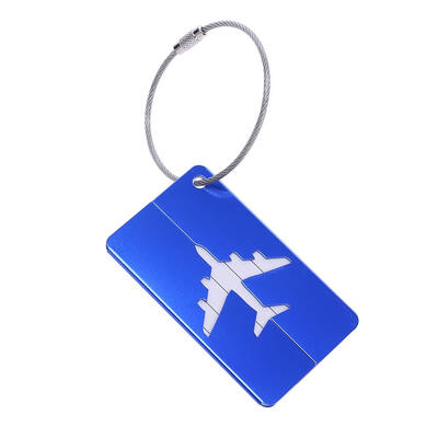 

Aluminum Alloy Luggage Tag Checked Boarding Card Airplane Pattern