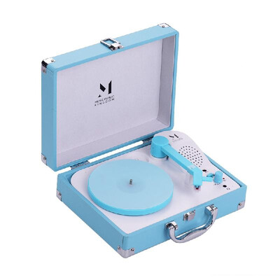

Portable Record Player for 7-inch Vinyl Turntable Suitcase Phonograph 2-Speed33 1345 RPM with Built-in Speaker&Headphone J