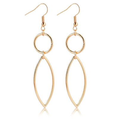 

Women Gold Hallow Heart An Star Drop Earrings Fashion Gift For Lover Beach Earrings Female Women Handmade Wedding Jewelry