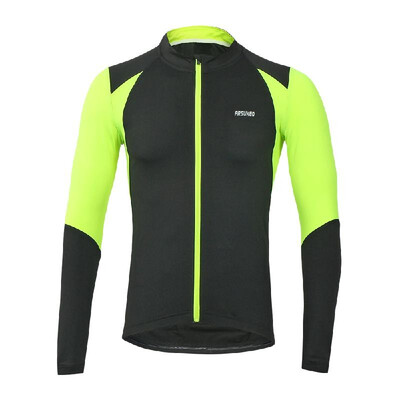 

Arsuxeo Outdoor Sports Mens Cycling Jersey Bike Bicycle Long Sleeve Slim Fit Compression MTB Clothing Shirt Jersey