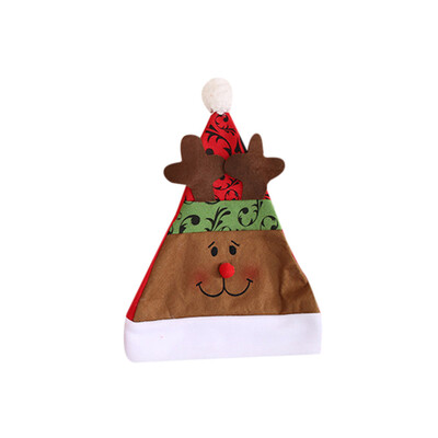 

〖Follure〗New Christmas Holiday Stars Print Xmas Cap For Santa Claus Gifts Nonwoven Cap