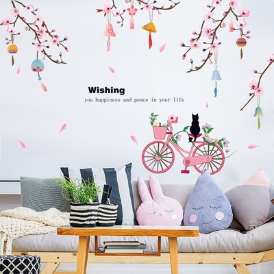 

〖Follure〗Removable Vinyl Decal Art Mural Pink rose Home Living Room Decor Wall Sticker