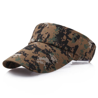 

6 Colors Unisex Women Men Camouflage Visor Sun Hat Adjustable Quick-Dry Golf Tennis Sports Cap