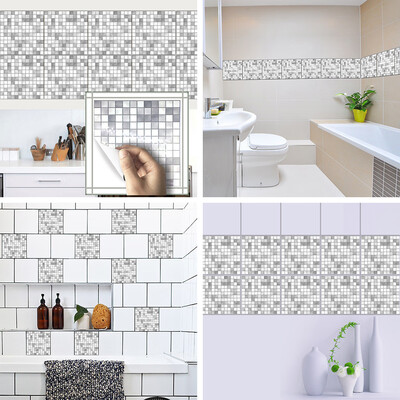 

Toponeto 10pcs Self Adhesive Waterproof Marble Mosaic Wall Art Kitchen Tile Sticker
