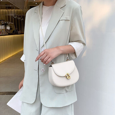 

Tailored Womens Fashion Pearl Saddle Crossbody Shoulder Bags Purse Messenger Bag