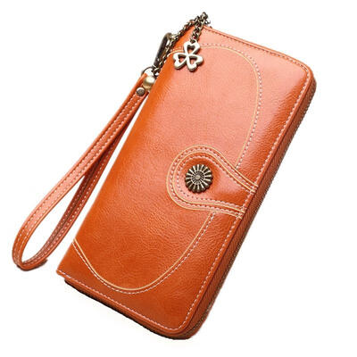 

Women Purses Long Soft Leather Wallet Retro Ladies Clutch Cellphone Bags High Quality Zipper Purses Portefeuille Femme