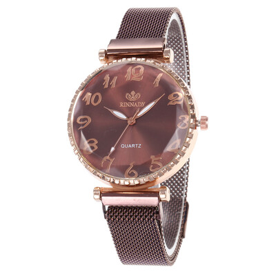 

Digital magnet stone strap ladies quartz watch wholesale student popular watch