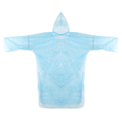 

Unisex Plastic Disposable Hood Raincoat Waterproof Travel Camping Rain Coat