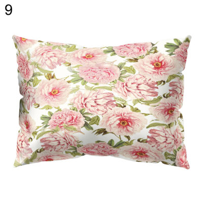 

Multicoloured Flower Printed Throw Pillow Case Cushion Cover Sofa Home Bed Decor