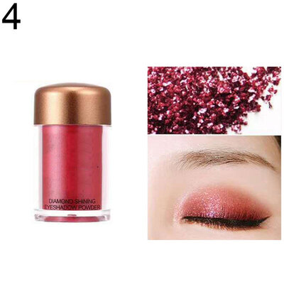 

12 Colors Shiny Eyeshadow Powder Glitter Pigment Makeup Brightening Highlighter