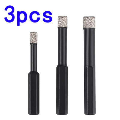 

3Pcs Set Ceramic Vitrified Brick Drill Bit Wall Tile Tapper Diamond Reaming