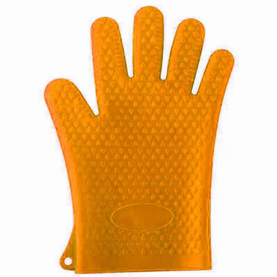 

Easy Clean Silicone BBQ Cooking Glove Premium Long Rubber BBQ Oven Gloves Heat Resistant Kitchen Grilling Glove