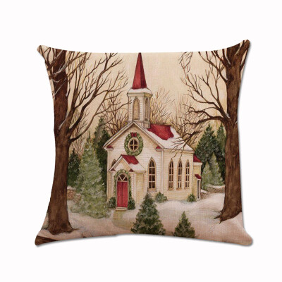 

Siaonvr Christmas Xmas Santa Claus Cushion Cover Pillow Case Square Car Home Decor