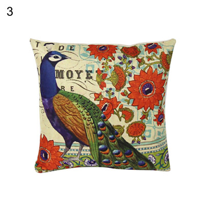 

Peacock Leaf Seahorse Printed Pillow Case Cushion Cover Home Sofa Car Decor