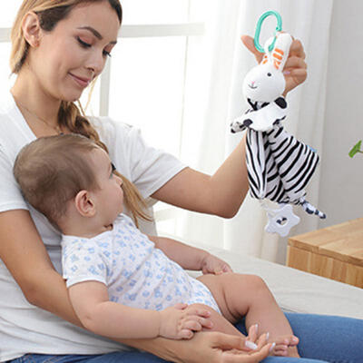 

Greensen Infant Baby Rabbit Stripes Appease Towel Burp Bib Plush Toy Bed Hanging Gift