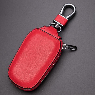 

Casual Cowhide Large Capacity Car Key Wallet Mini Multifunctional Solid Color Keychain Cover