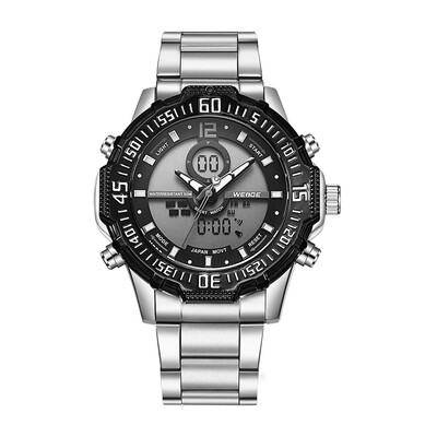 

WEIDE WH6105 Dual Display Quartz Digital Men Watch Multifunctional Sports 3ATM Waterproof Big Dial Large Face Stopwatch Timer Week