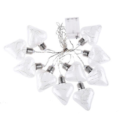

100 LED Copper Wire Battery Lights String Loving Heart-Shaped Bulb Lamp