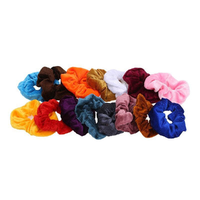 

50Pcs Velvet Hair Scrunchies Elastic Hair Bands Ties Ropes Silky Exquisite Ponytail Accessories for Girls Ladies