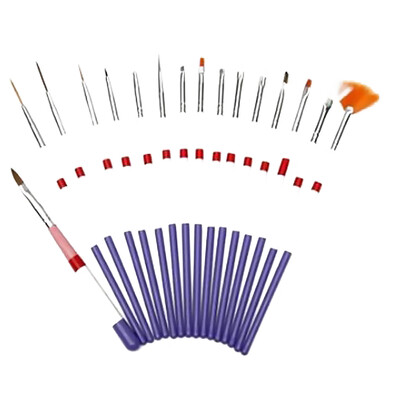 

16pcs Nail Art Designing Painting Dotting Paintbrush Detailing Pen Brushes Bundle Tool Kit